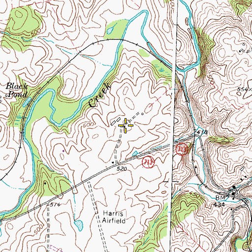 Topographic Map of Rawlingsdale, VA