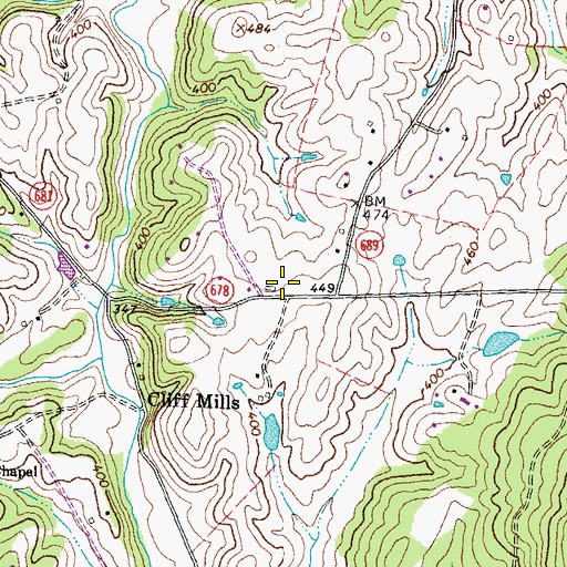 Topographic Map of Piney Mountain School (historical), VA