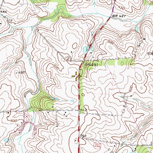 Topographic Map of James Chapel (historical), VA