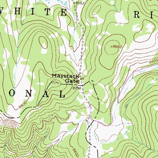 Topographic Map of Haystack Gate, CO