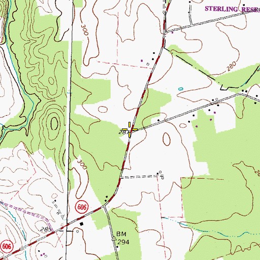 Topographic Map of Carters, VA