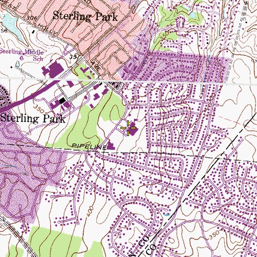 Topographic Map of Sully Elementary School, VA