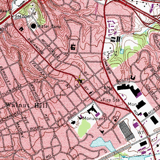 Topographic Map of Church of Our Redeemer Lutheran Church, VA