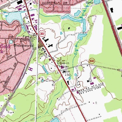 Topographic Map of Walnut Hill Post Office, VA
