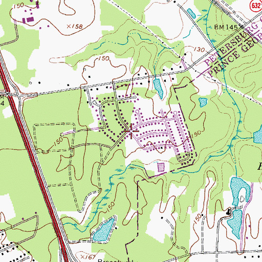 Topographic Map of Berkeley Manor, VA