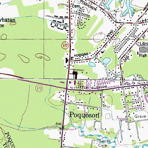 Topographic Map of Wythe Creek Plaza Shopping Center, VA
