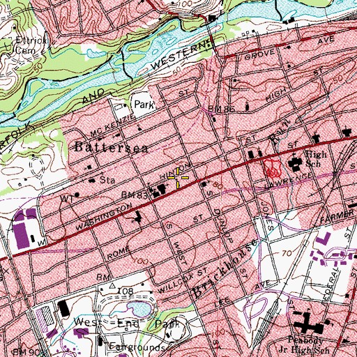 Topographic Map of Shiloh Seventh Day Adventist Church, VA