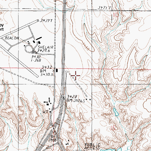 Topographic Map of Lewis and Clark Campground, MT