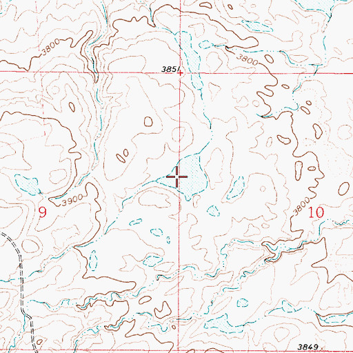 Topographic Map of Swan Lake, MT