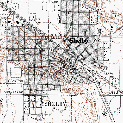 Topographic Map of Toole County Courthouse, MT