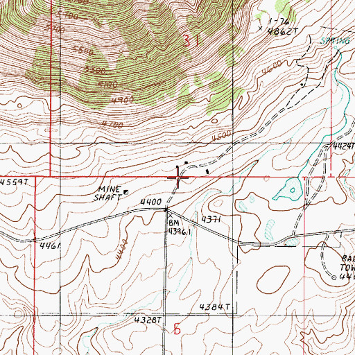 Topographic Map of McDermott (historical), MT