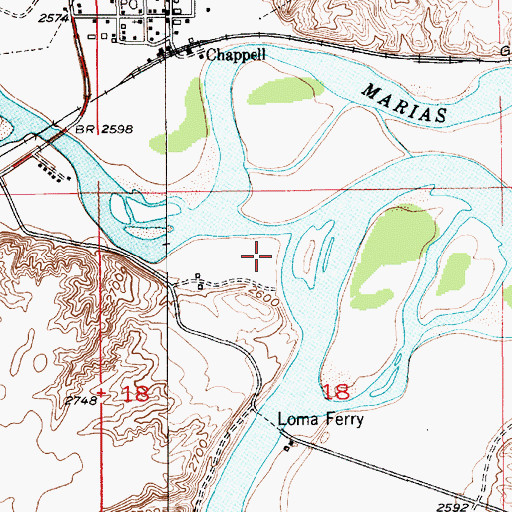 Topographic Map of Fort Piegan (historical), MT
