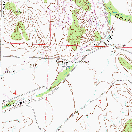 Topographic Map of Little Elk Creek, CO