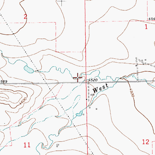 Topographic Map of Greene Post Office (historical), MT
