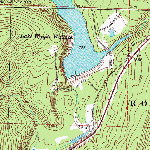 Topographic Map of Fourche Maline Creek Site 5 Dam, OK