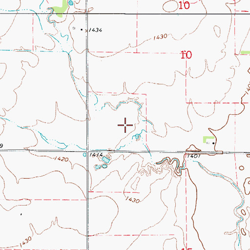 Topographic Map of Oknoname 065002 Reservoir, OK