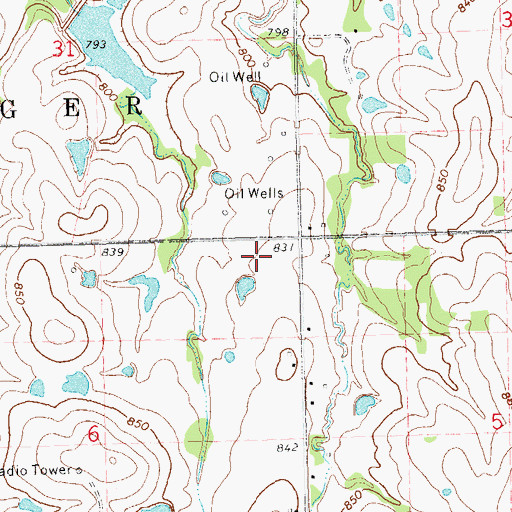 Topographic Map of Big Wewoka Creek Site 37 Reservoir, OK