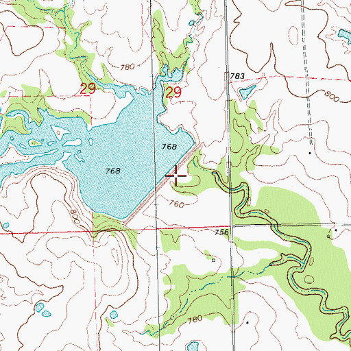 Topographic Map of Big Wewoka Creek Site 39 Dam, OK