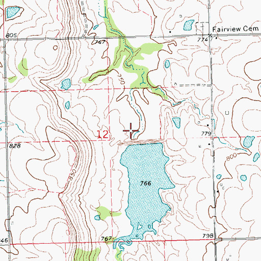 Topographic Map of Big Wewoka Creek Site 42 Reservoir, OK
