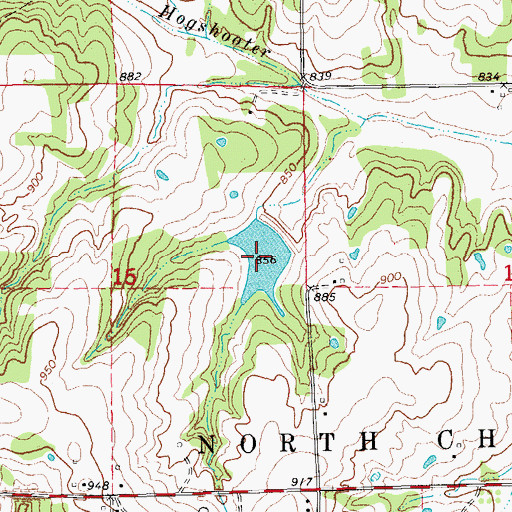 Topographic Map of Oknoname 08103 Reservoir, OK