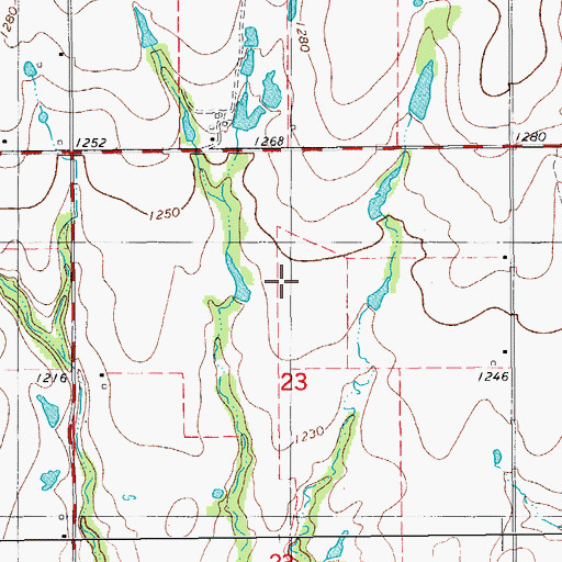 Topographic Map of Oknoname 137085 Dam, OK