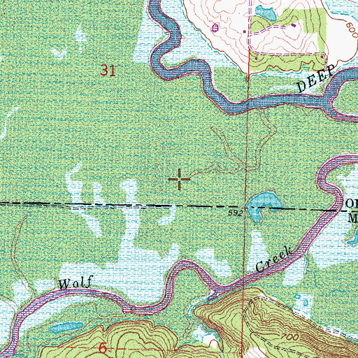 Topographic Map of Sallisaw Park Lake Dam, OK