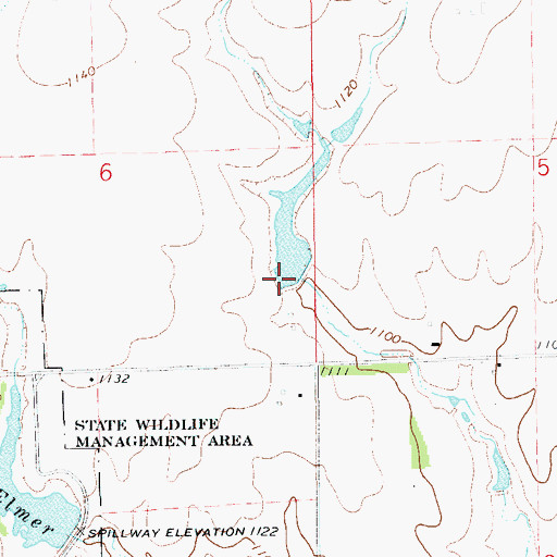Topographic Map of Oknoname 07308 Dam, OK