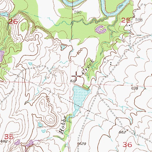 Topographic Map of Oknoname 131008 Reservoir, OK