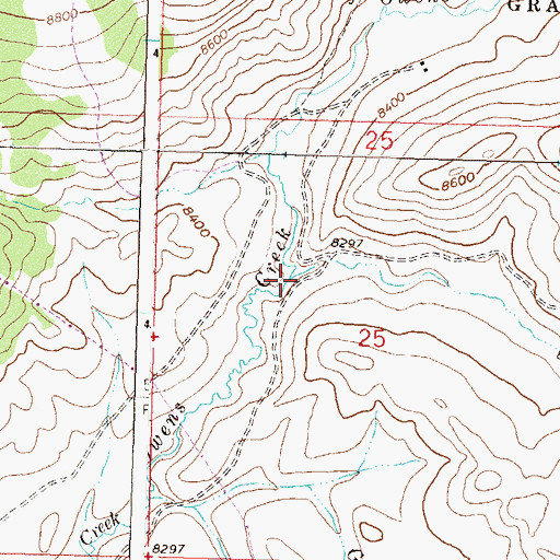 Topographic Map of Dry Owens Creek, CO