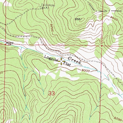Topographic Map of Logpile Flat, CO
