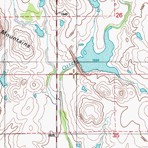 Topographic Map of Otter Creek Site 3 Reservoir, OK