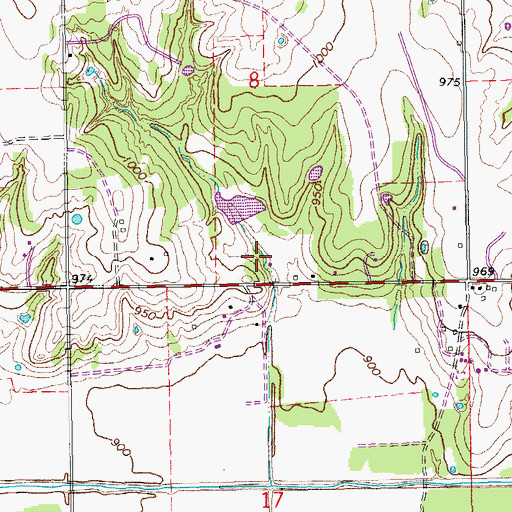 Topographic Map of Shamley Gss Number 1 Dam, OK