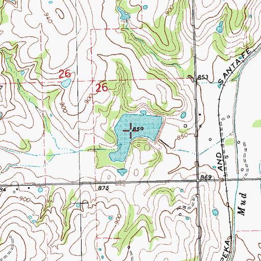 Topographic Map of Salt Creek Site 42 Reservoir, OK