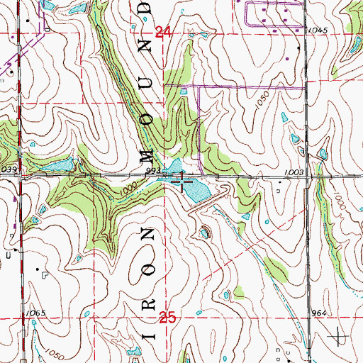 Topographic Map of Cottonwood Creek Site 2 Reservoir, OK