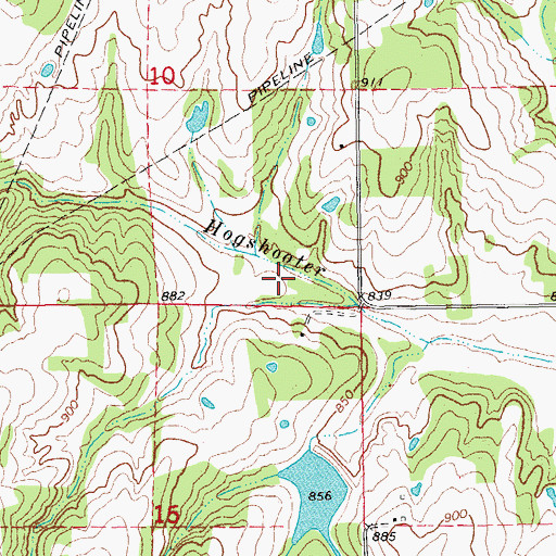 Topographic Map of Quapaw Creek Site 43 Reservoir, OK