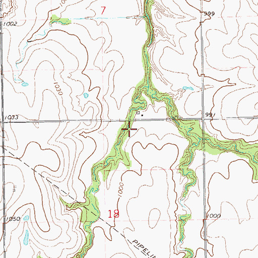 Topographic Map of Upper Black Bear Creek Site 65 Reservoir, OK