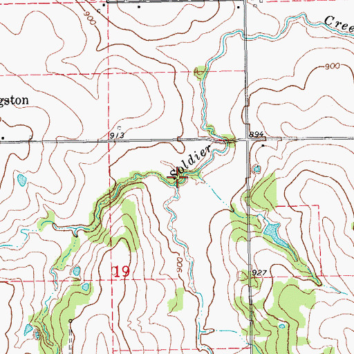 Topographic Map of Fitzgerald-Soldier Creek Site 4 Dam, OK