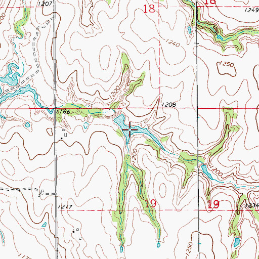 Topographic Map of Oknoname 4 Lake, OK