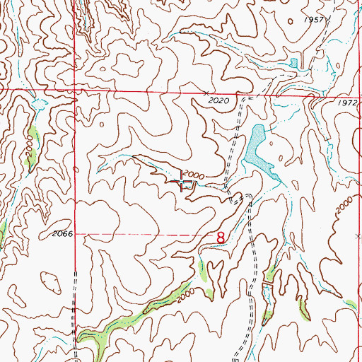Topographic Map of Oknoname 05932 Reservoir, OK