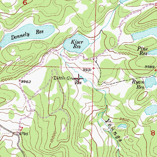 Topographic Map of Little Grouse Reservoir, CO