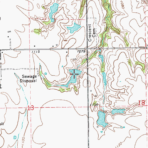 Topographic Map of Oknoname 083051 Dam, OK