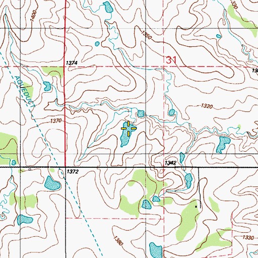Topographic Map of Oknoname 075012 Reservoir, OK