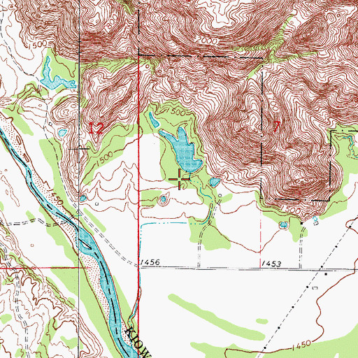 Topographic Map of Oknoname 075017 Dam, OK