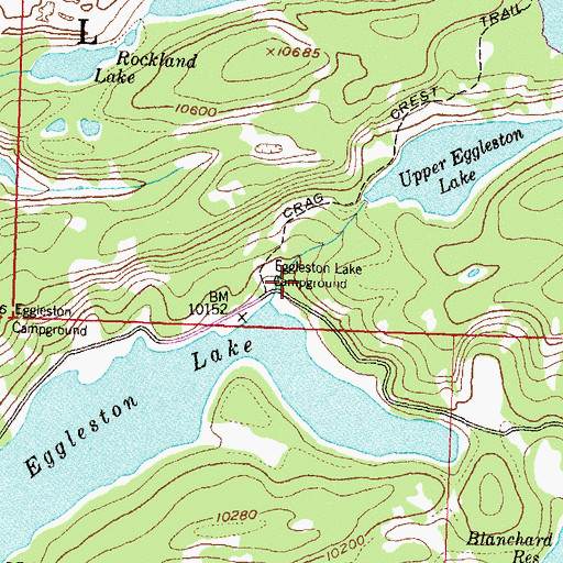 Topographic Map of Eggleston Lake Campground, CO