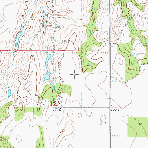 Topographic Map of Oknoname 093007 Reservoir, OK