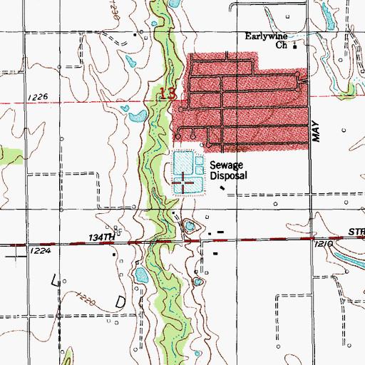 Topographic Map of Oknoname 02728 Reservoir, OK