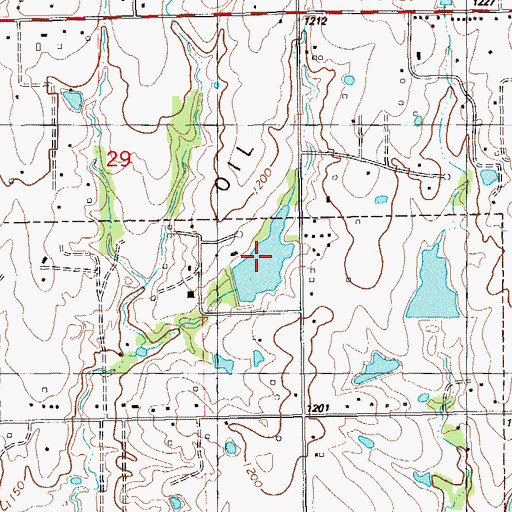 Topographic Map of Oknoname 02724 Reservoir, OK