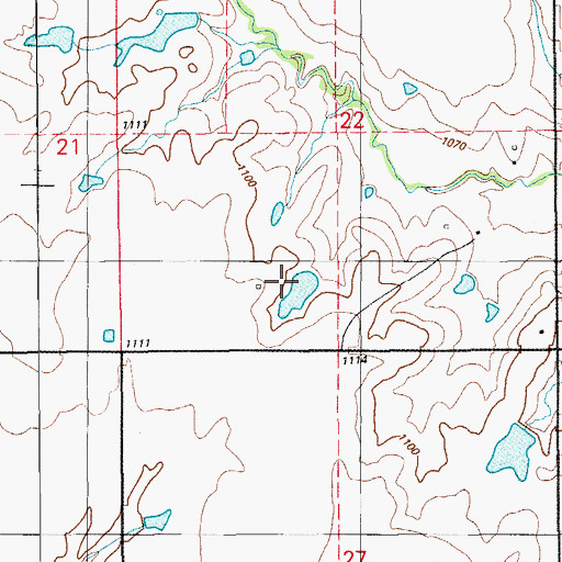 Topographic Map of Oknoname 031032 Dam, OK