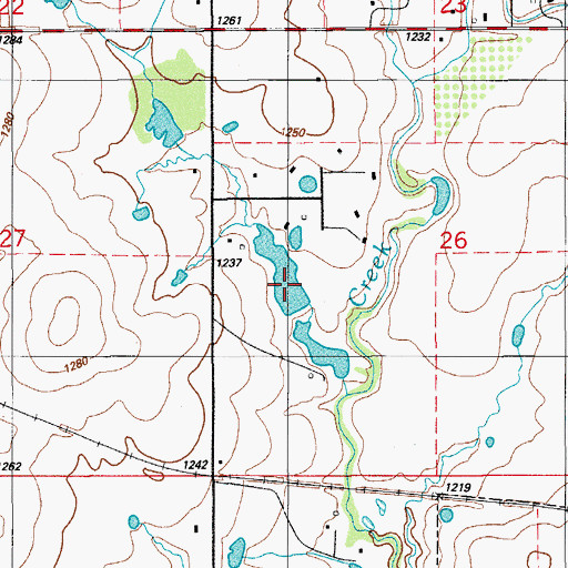 Topographic Map of Oknoname 031037 Dam, OK