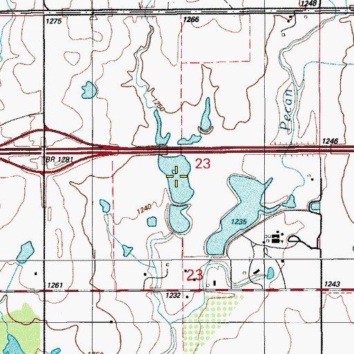 Topographic Map of Oknoname 031038 Reservoir, OK